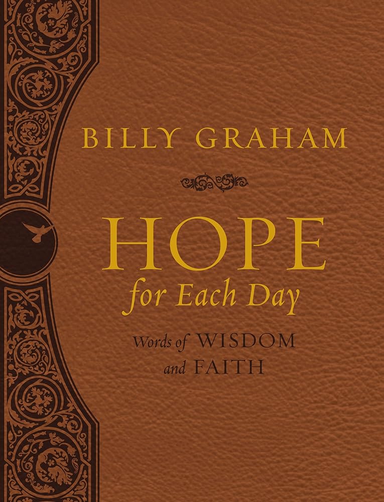 Hope for Each Day Large Deluxe: Words of Wisdom and Faith (A 365-Day Devotional) – The Perfect Christian New Year's Resolution Gift cover image