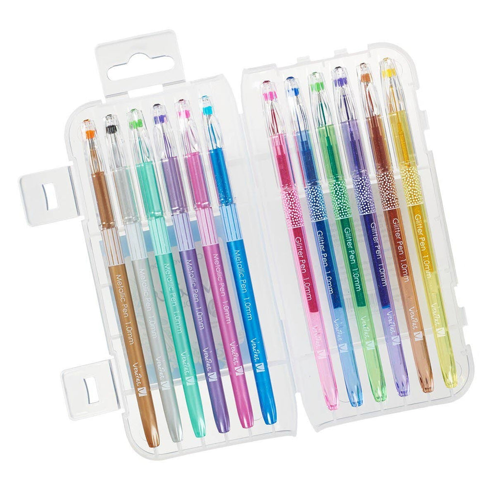 Metallic & Glitter Gel Pen Set 12